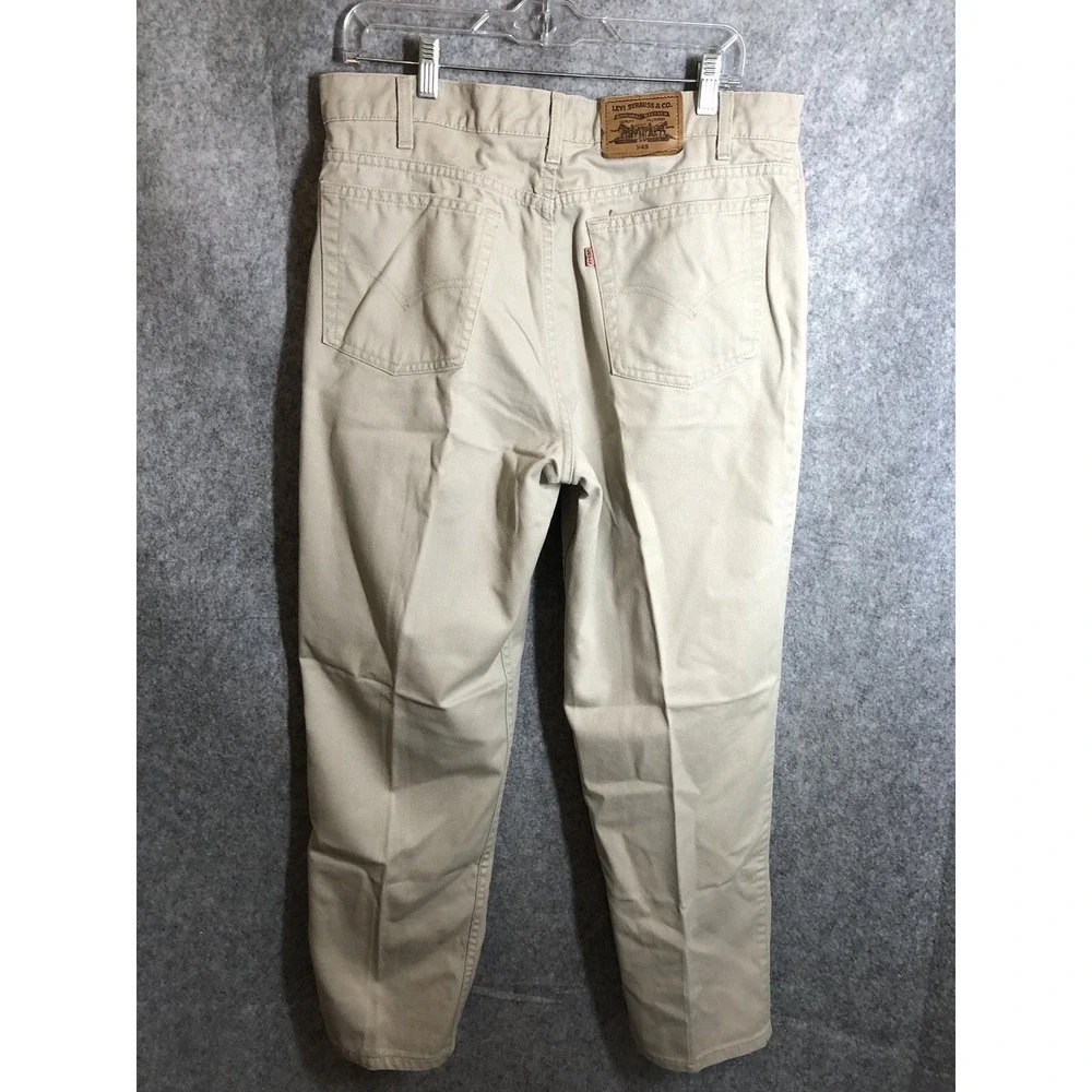 Vintage Levis Jeans Men 36x30 Tan Loose Fit 545 90s Y2K Made in USA